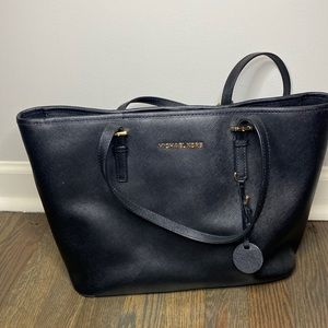 Black Michael Kors Leather Tote